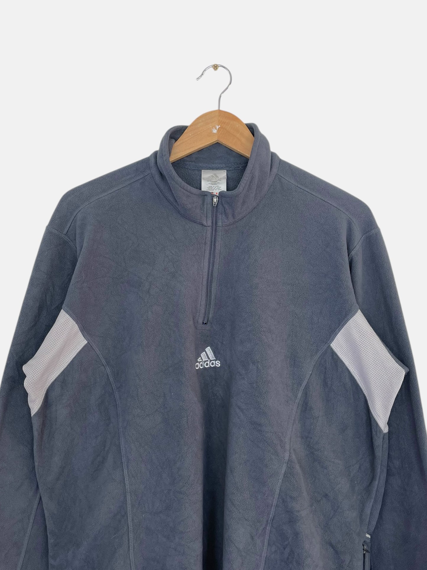 90's Adidas Embroidered Vintage Quarter-zip Sweatshirt Size L