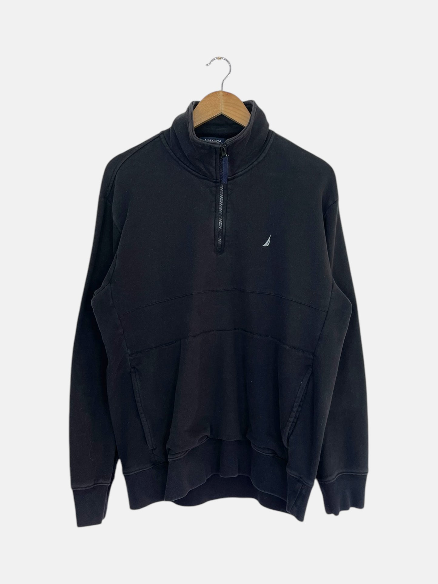 90's Nautica Embroidered Vintage Quarter-zip Sweatshirt Size M