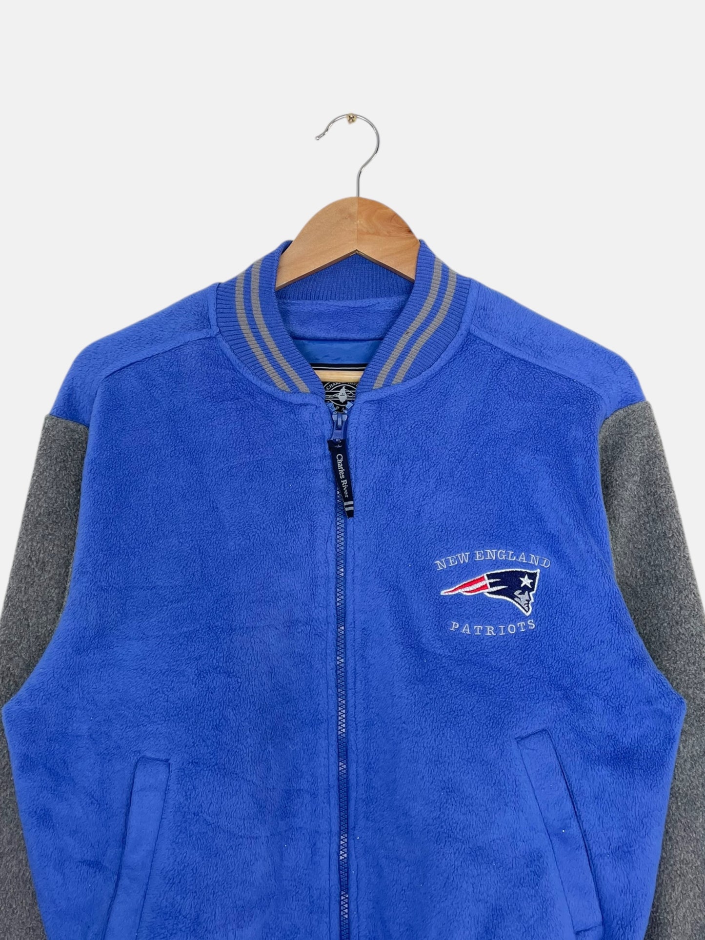 90's Youth New England Patriots Embroidered Vintage Stadium Jacket Size L