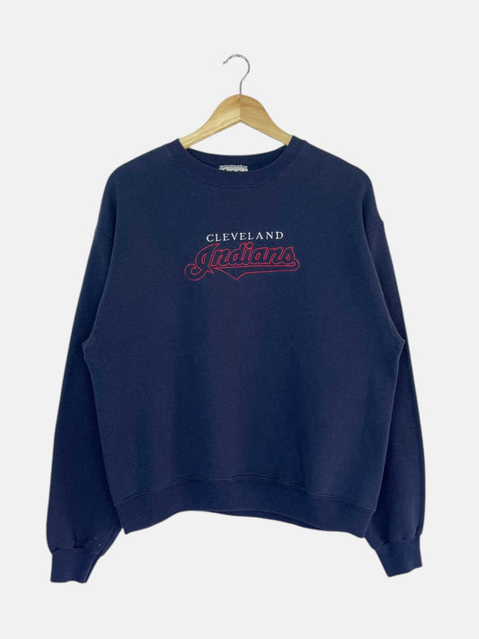 90's Cleveland Indians Embroidered Vintage Sweatshirt Size M