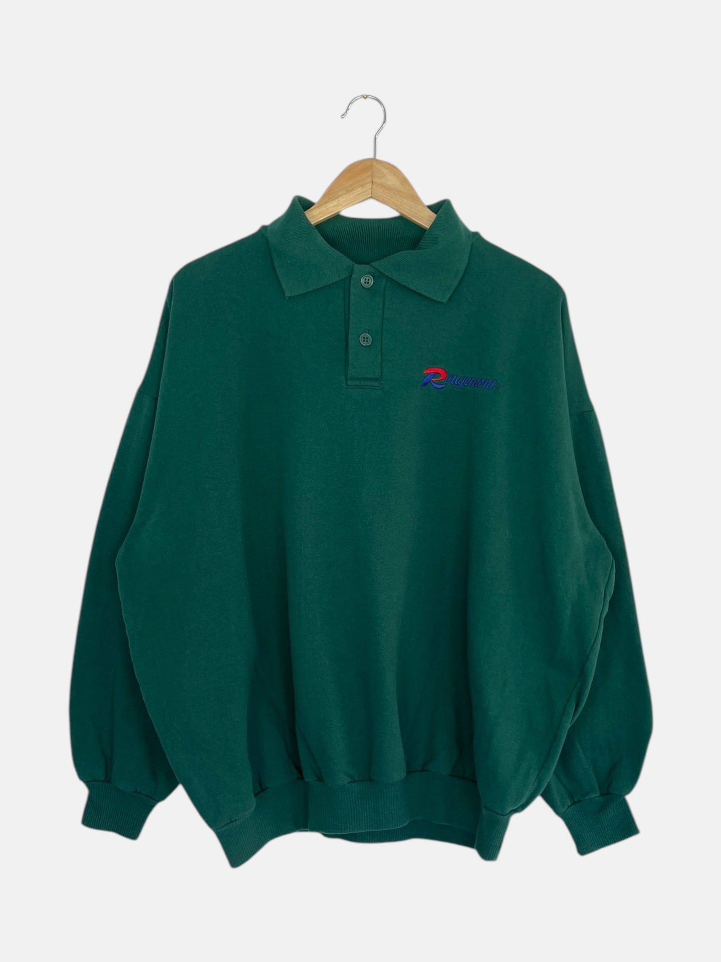 90's Rougemont Embroidered Vintage Button-up Sweatshirt Size 2XL