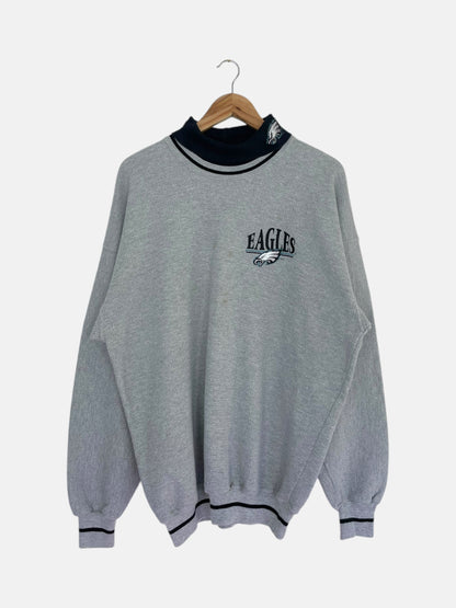 90's Eagles Embroidered Vintage Mock Neck Sweatshirt Size XL