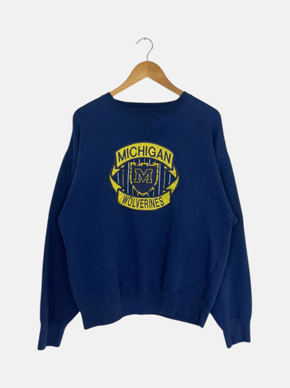 90's Michigan Wolverines Embroidered Vintage Sweatshirt Size M