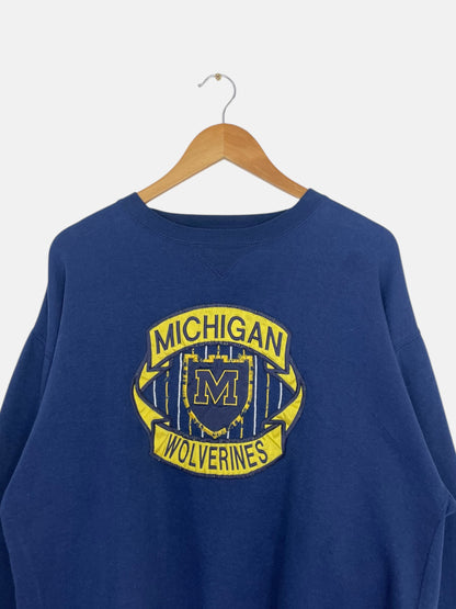 90's Michigan Wolverines Embroidered Vintage Sweatshirt Size M