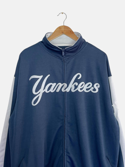 90's Yankees Embroidered Vintage Baseball Track Jacket Size 2XL