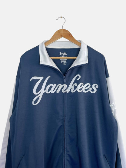 90's Yankees Embroidered Vintage Baseball Track Jacket Size 2XL