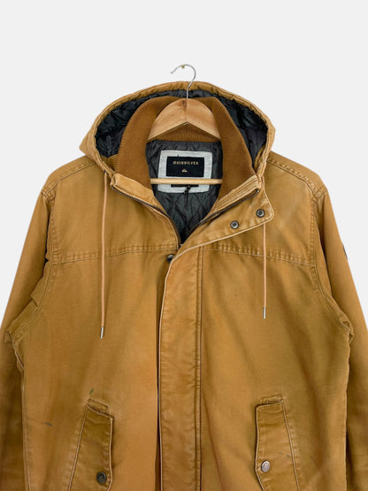 90's Quiksilver Vintage Lined Hooded Jacket Size M