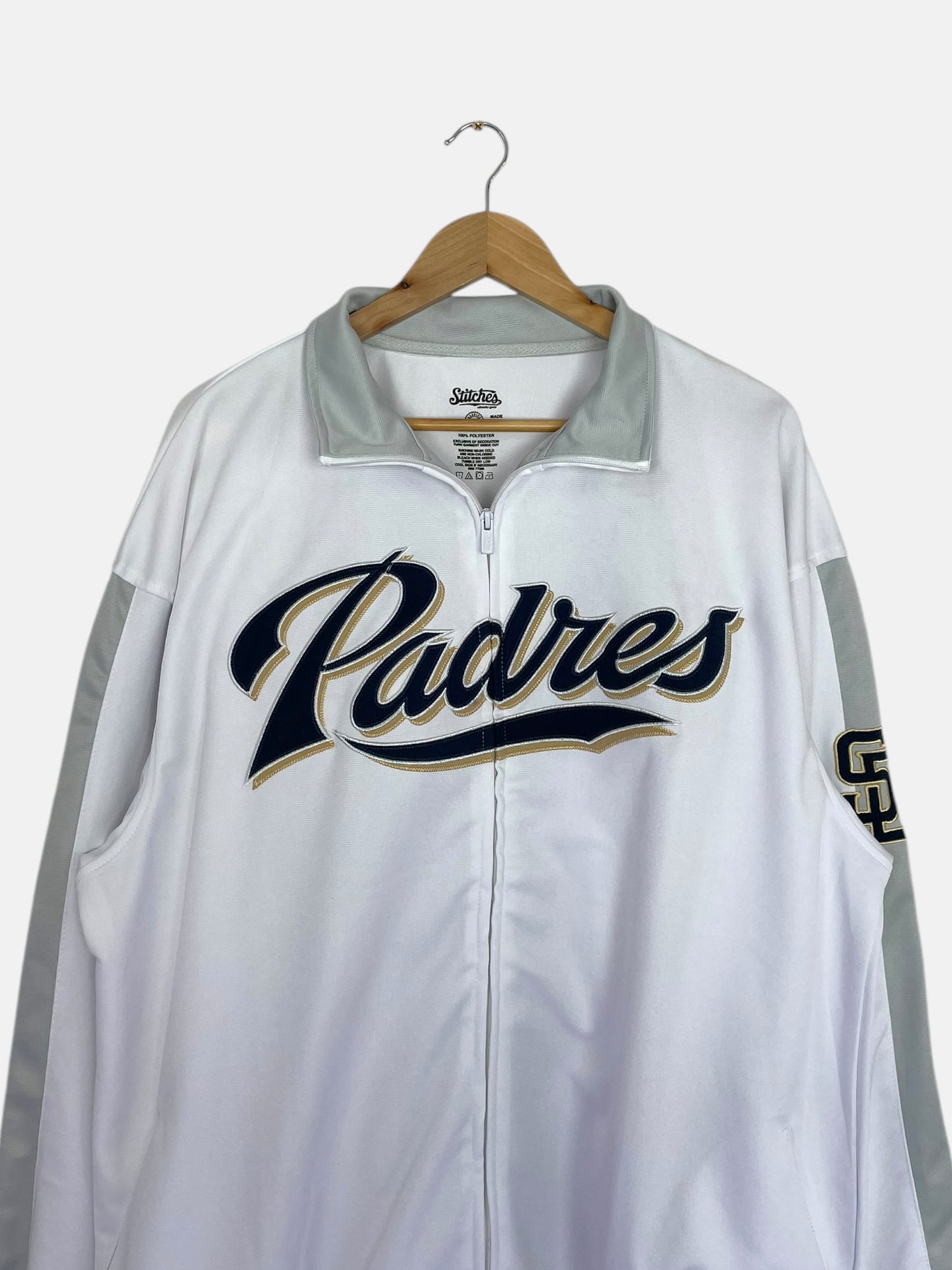 90's Padres Embroidered Vintage Baseball Track Jacket Size 2XL
