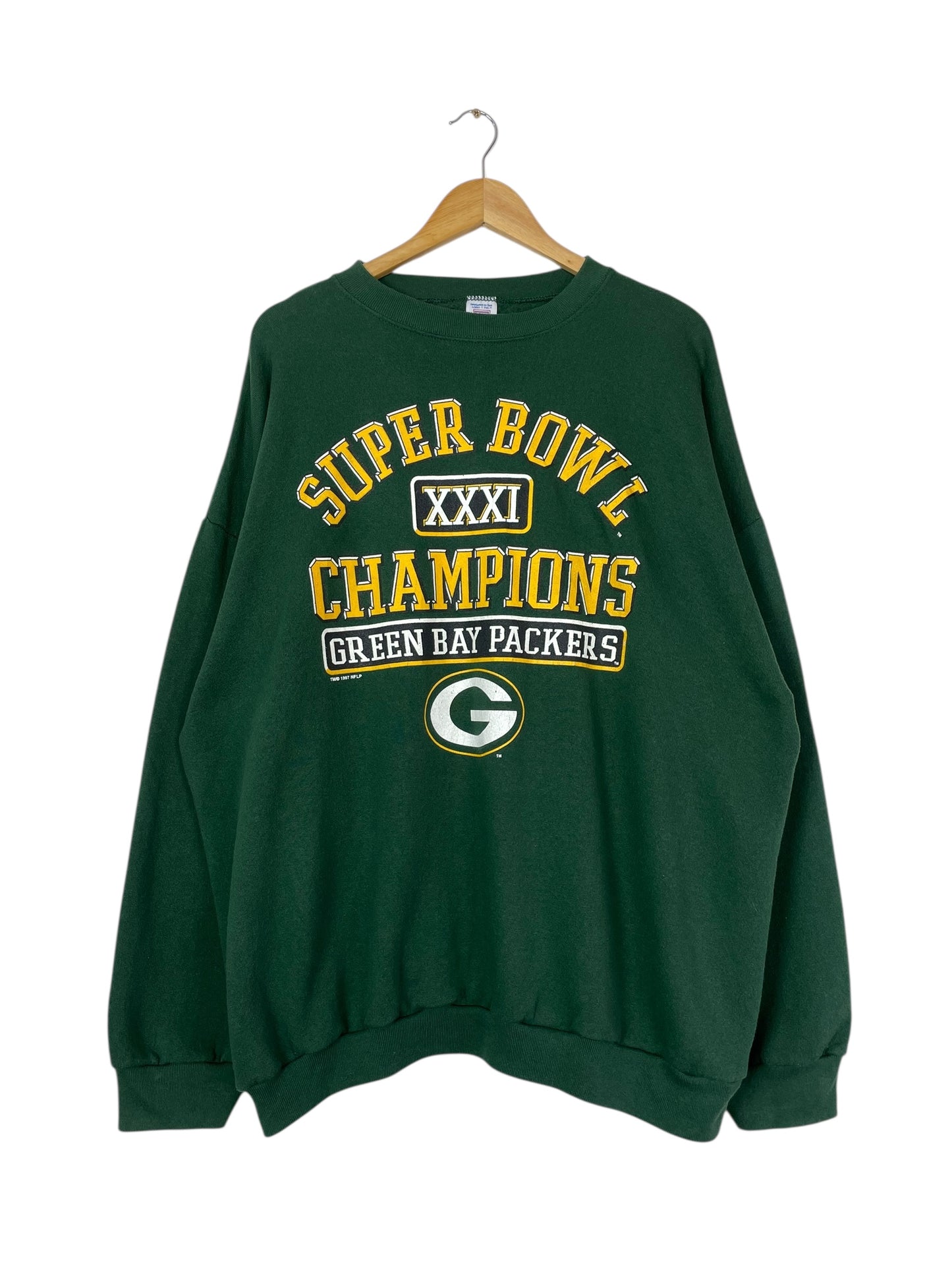 90's Green Bay Packers Super Bowl Champions Vintage Sweatshirt Size 2XL