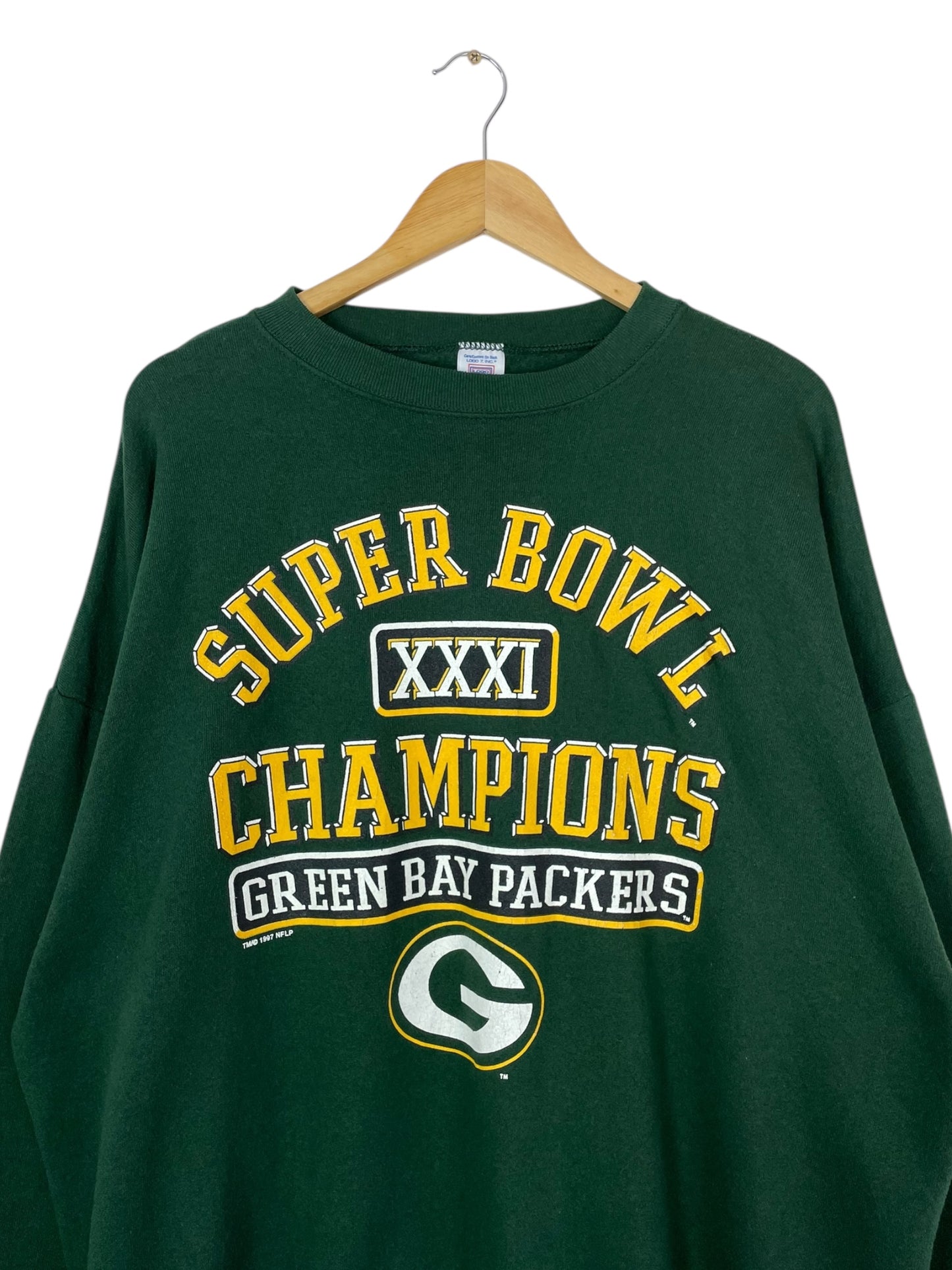 90's Green Bay Packers Super Bowl Champions Vintage Sweatshirt Size 2XL