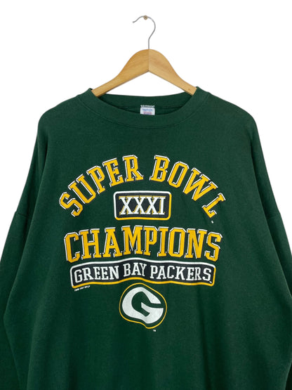 90's Green Bay Packers Super Bowl Champions Vintage Sweatshirt Size 2XL