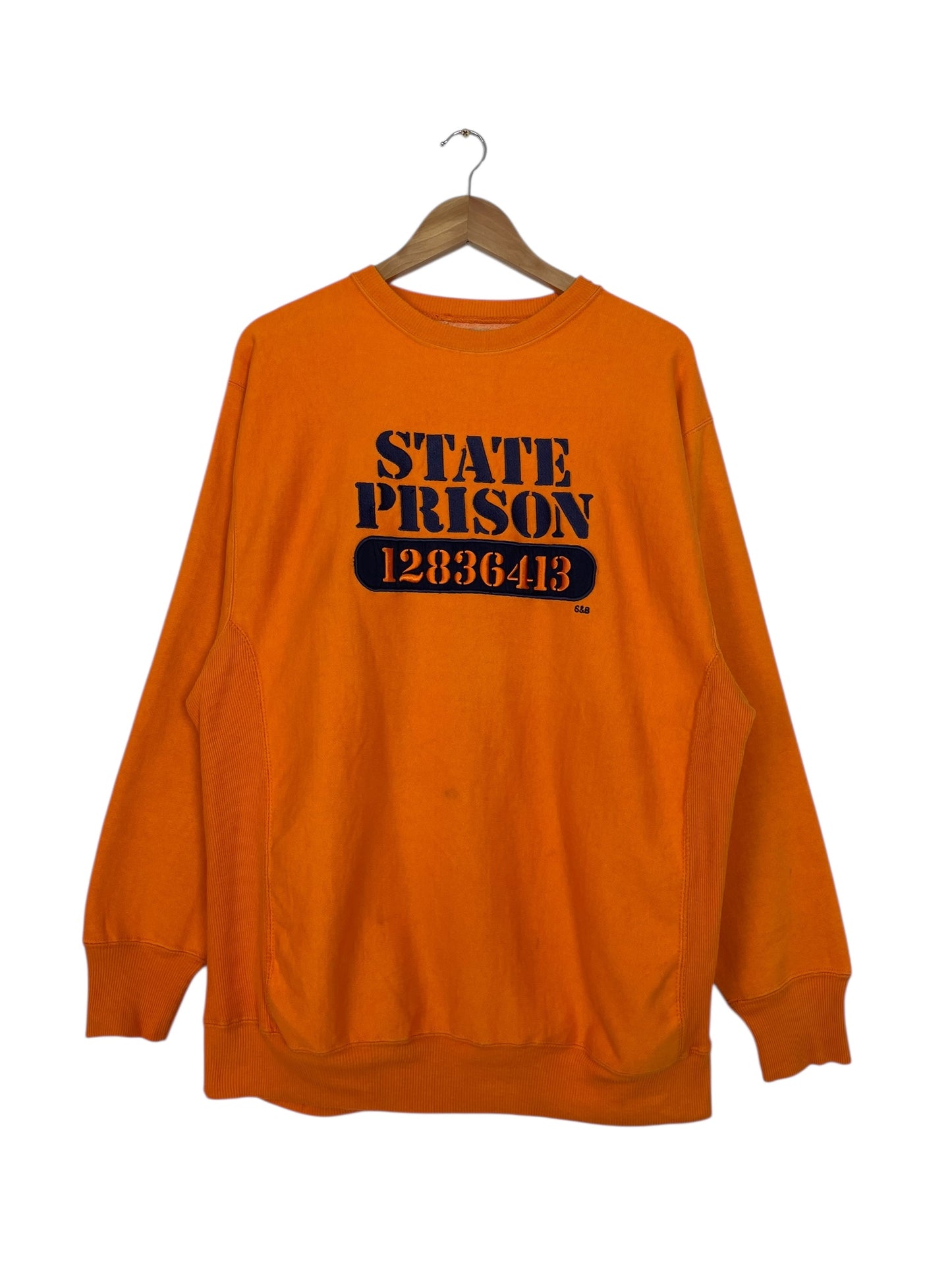 90's State Prison Embroidered Vintage Sweatshirt Size L