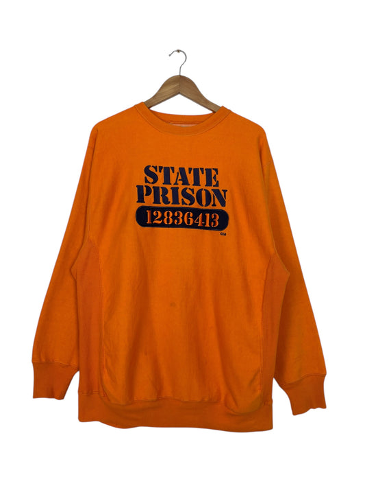 90's State Prison Embroidered Vintage Sweatshirt Size L