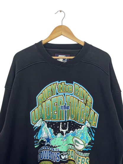 90's Cowboys vs Packers Vintage Starter Sweatshirt Size 2XL