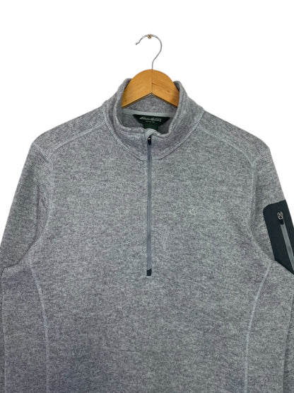 90's Eddie Bauer Embroidered Vintage Knit Quarter-zip Sweatshirt Size L