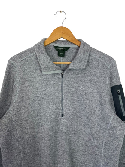 90's Eddie Bauer Embroidered Vintage Knit Quarter-zip Sweatshirt Size L