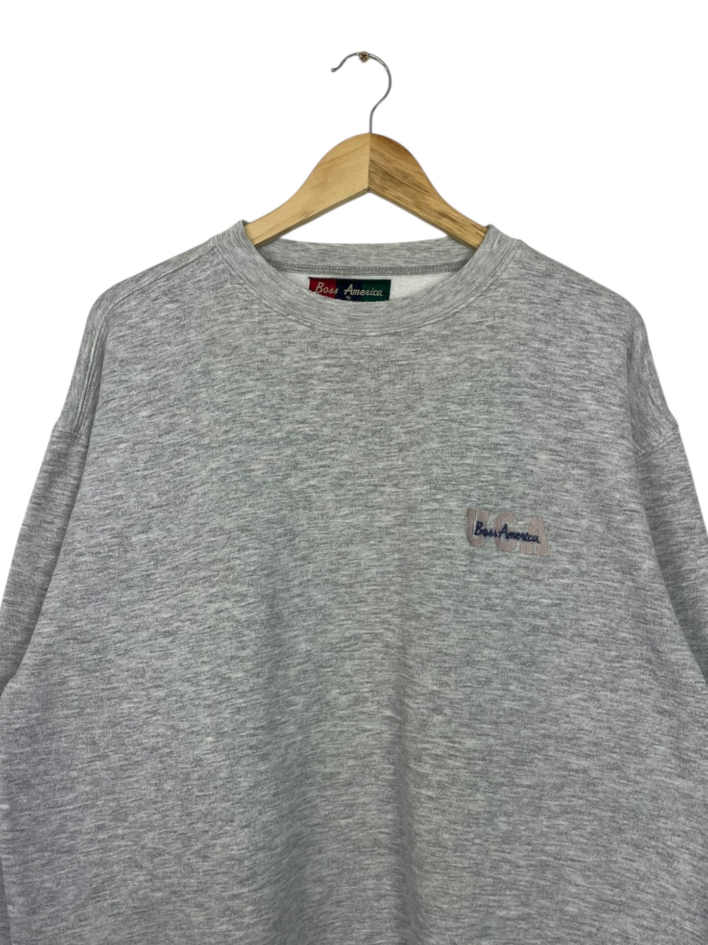 90's USA Boss Embroidered Vintage Sweatshirt Size L