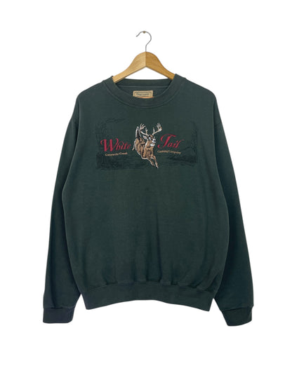 90's White Tail Clearwater Creek Clothing Company Embroidered Vintage Sweatshirt Size L
