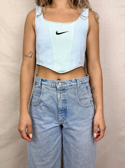 90's Reworked Nike Embroidered Vintage Corset Size 8
