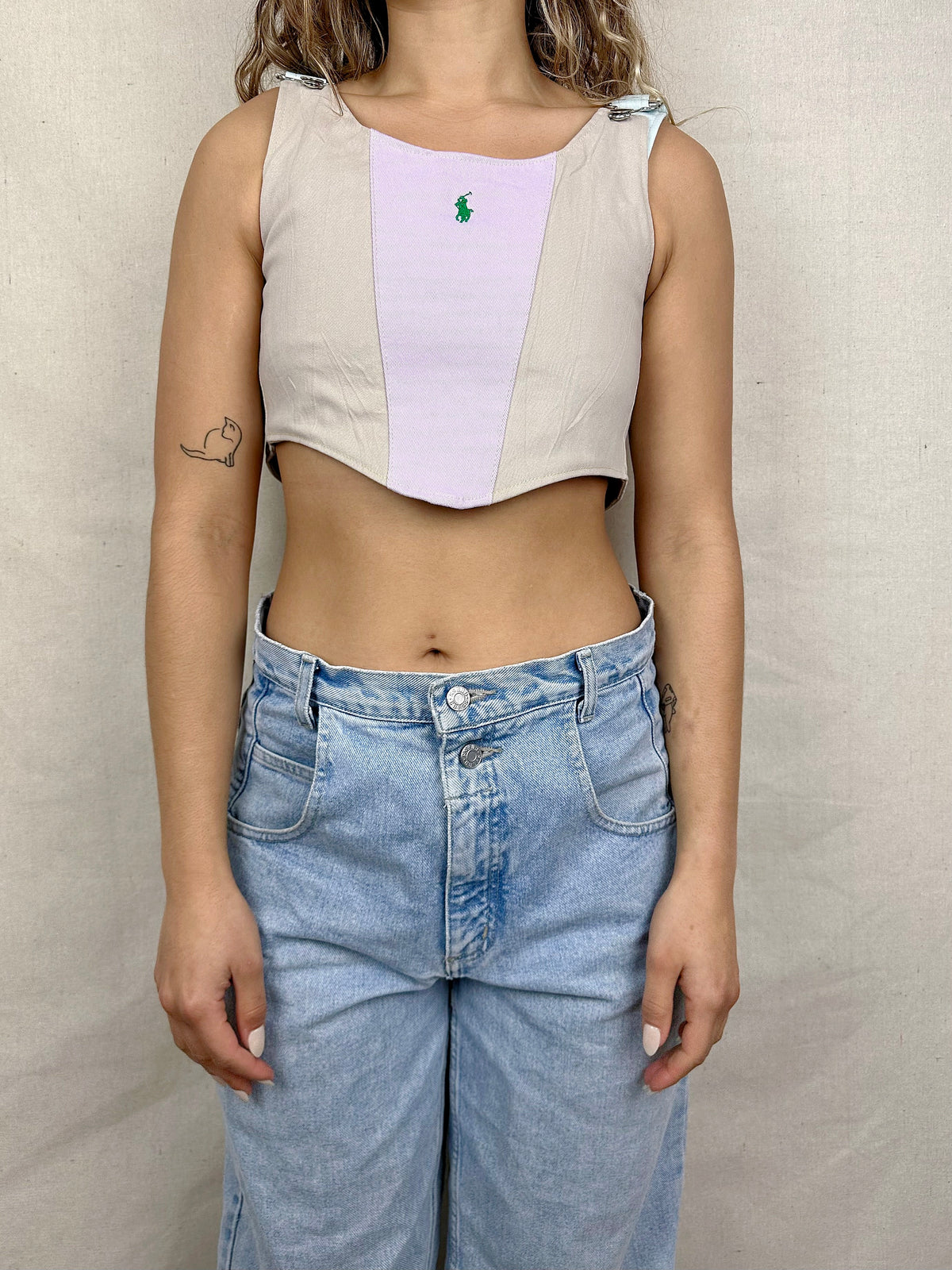 90's Reworked Ralph Lauren Embroidered Vintage Corset Size 8