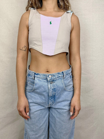 90's Reworked Ralph Lauren Embroidered Vintage Corset Size 8