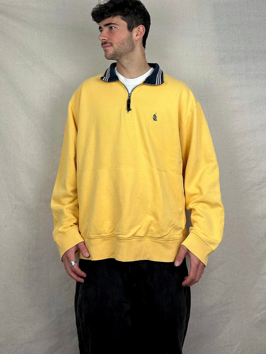 90's Nautica Embroidered Vintage Quarterzip Sweatshirt Size L-XL