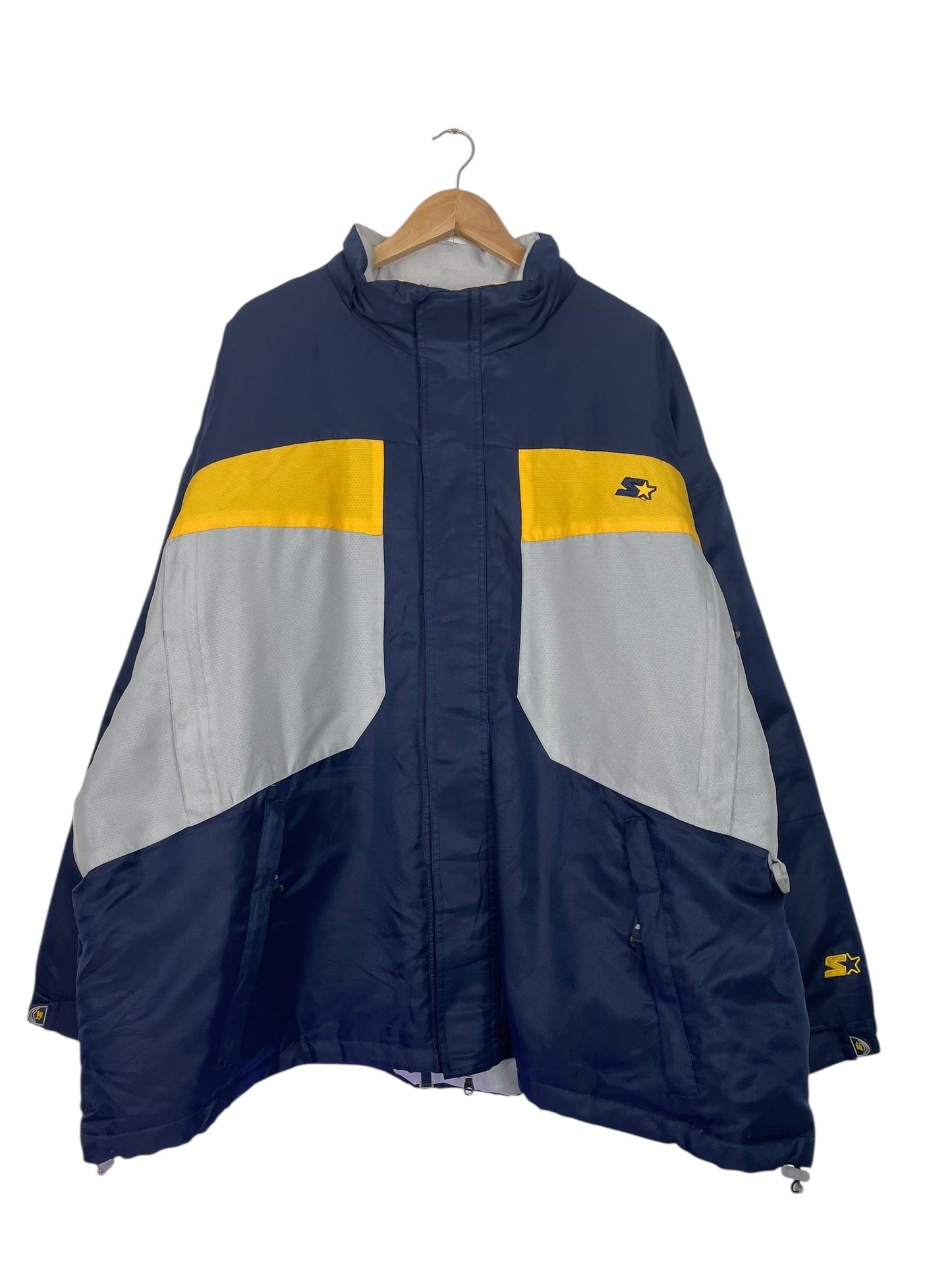 90's Starter Embroidered Vintage Feather Down Puffer Jacket Size 3XL-4XL