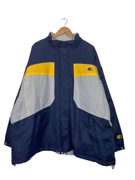 90's Starter Embroidered Vintage Feather Down Puffer Jacket Size 3XL-4XL