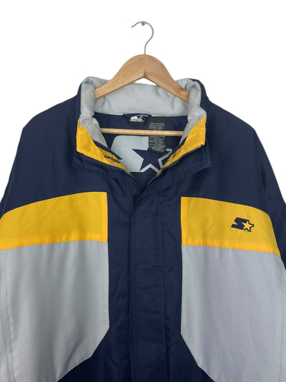 90's Starter Embroidered Vintage Feather Down Puffer Jacket Size 3XL-4XL