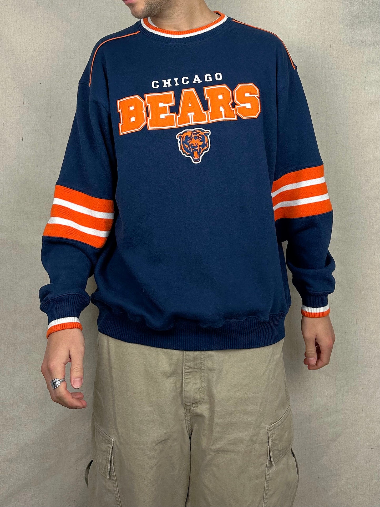 90's Chicago Bears NFL Embroidered Vintage Sweatshirt Size XL
