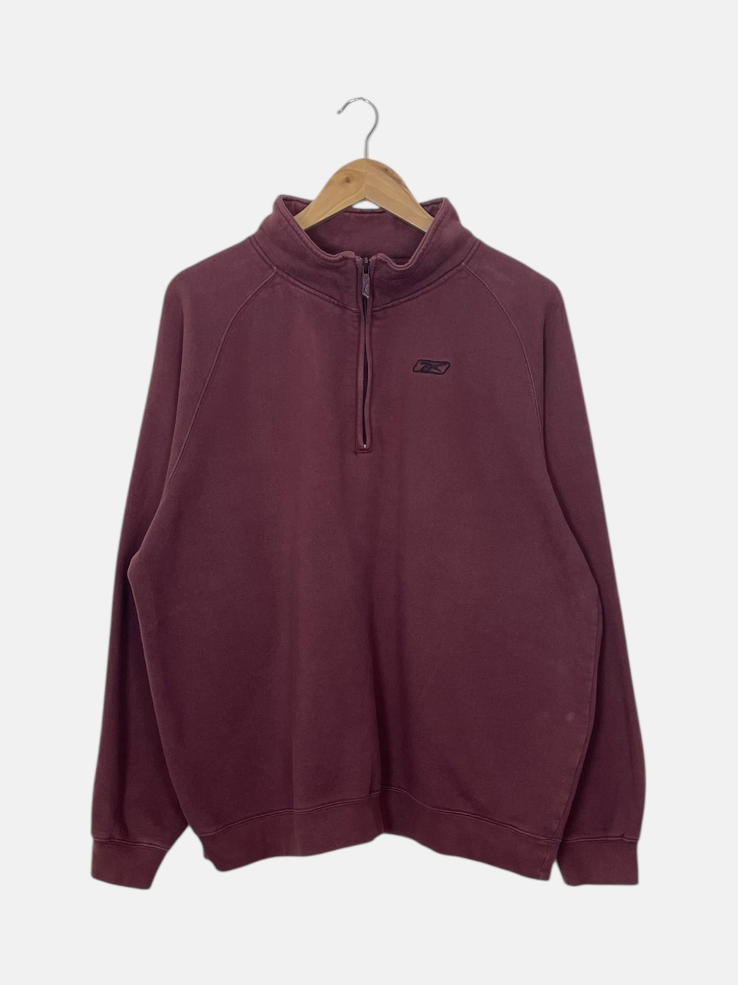 90's Reebok Embroidered Vintage Quarter-zip Sweatshirt Size XL
