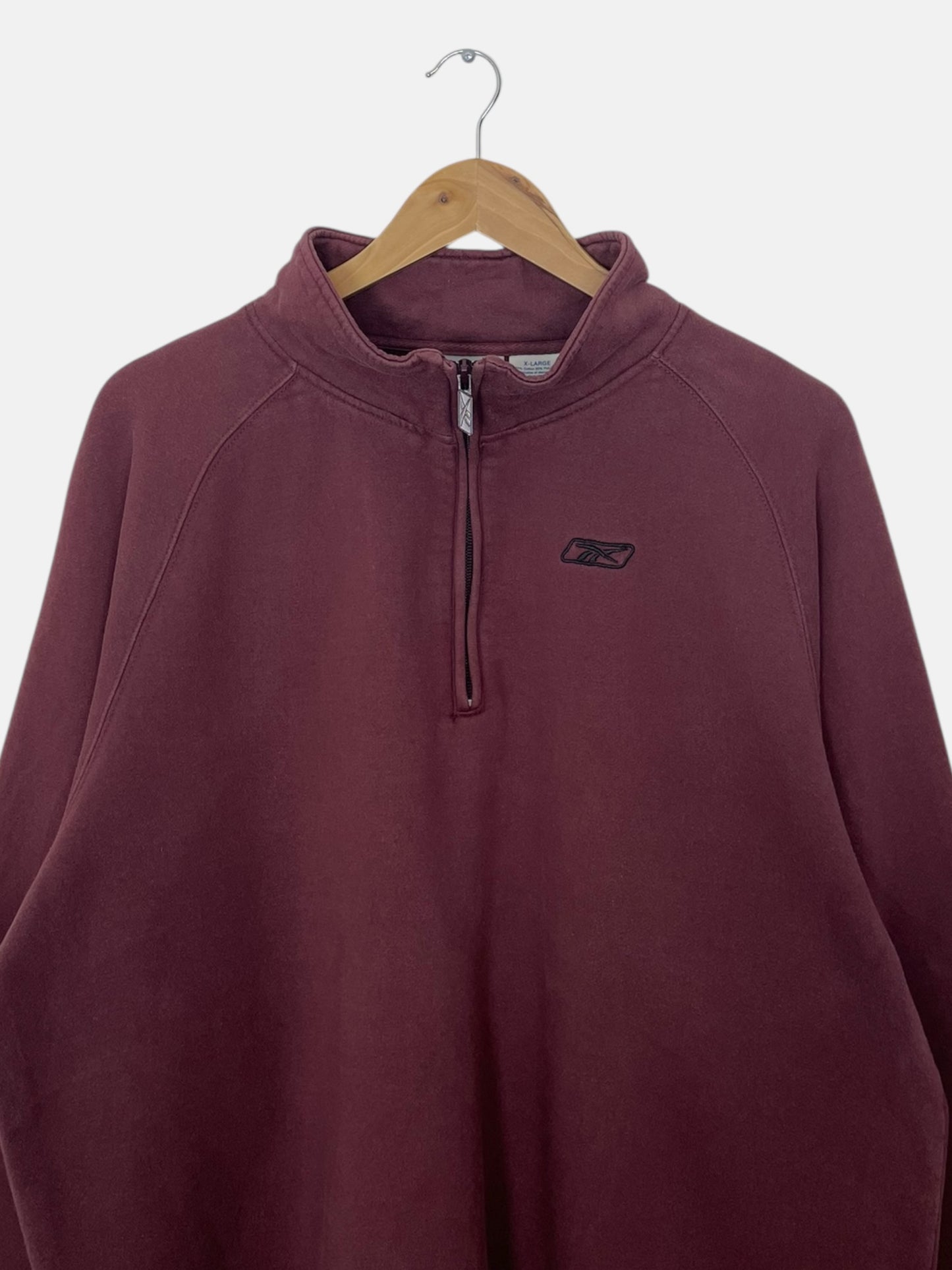 90's Reebok Embroidered Vintage Quarter-zip Sweatshirt Size XL