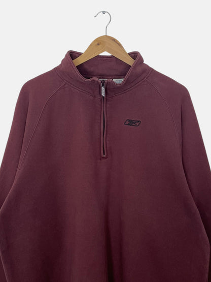 90's Reebok Embroidered Vintage Quarter-zip Sweatshirt Size XL