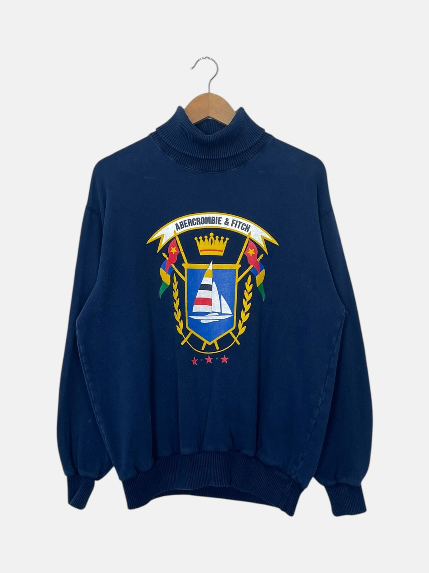 90's Ambercrombie & Fitch Vintage Roll-neck Sweatshirt Size M