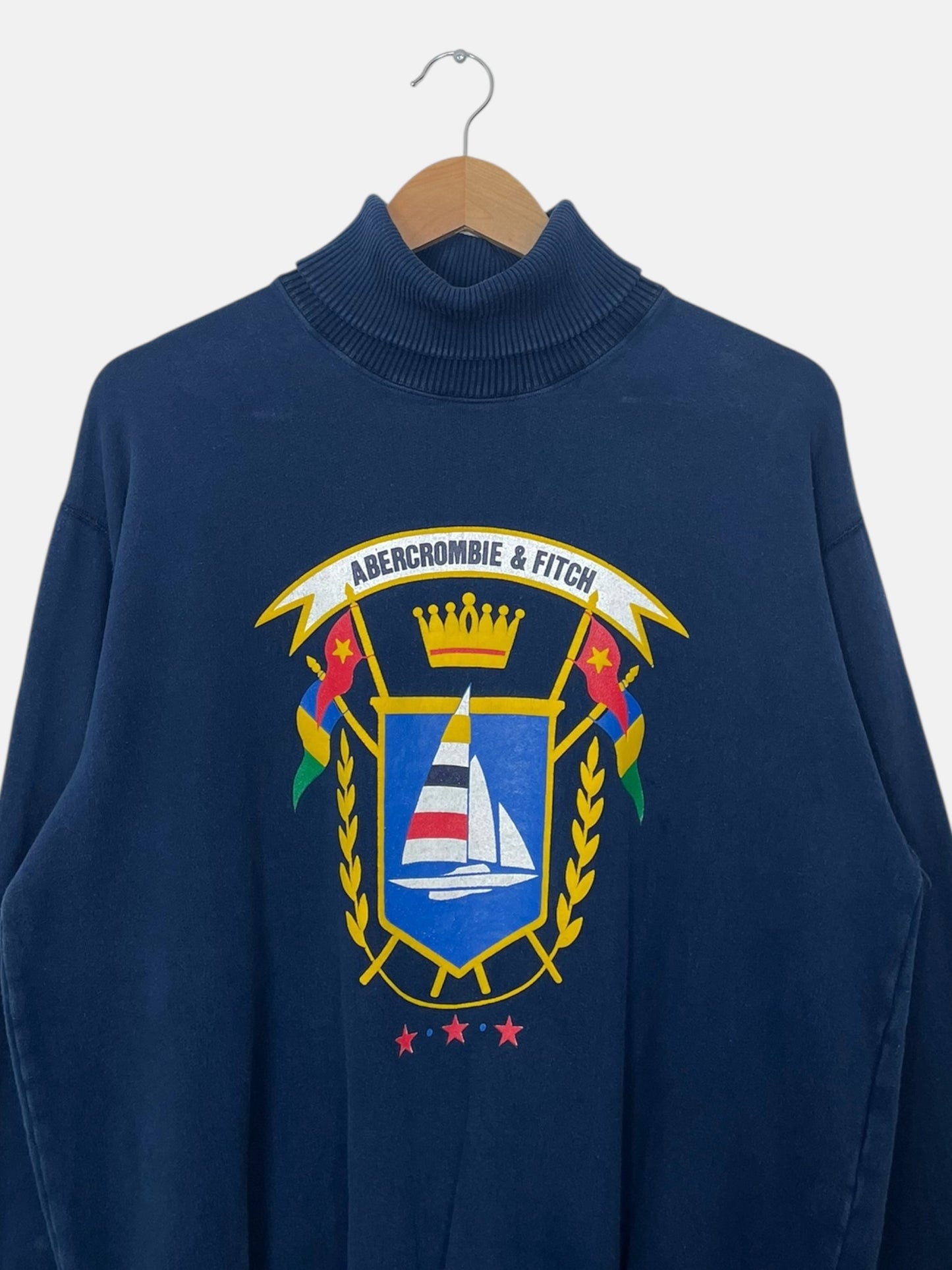 90's Ambercrombie & Fitch Vintage Roll-neck Sweatshirt Size M
