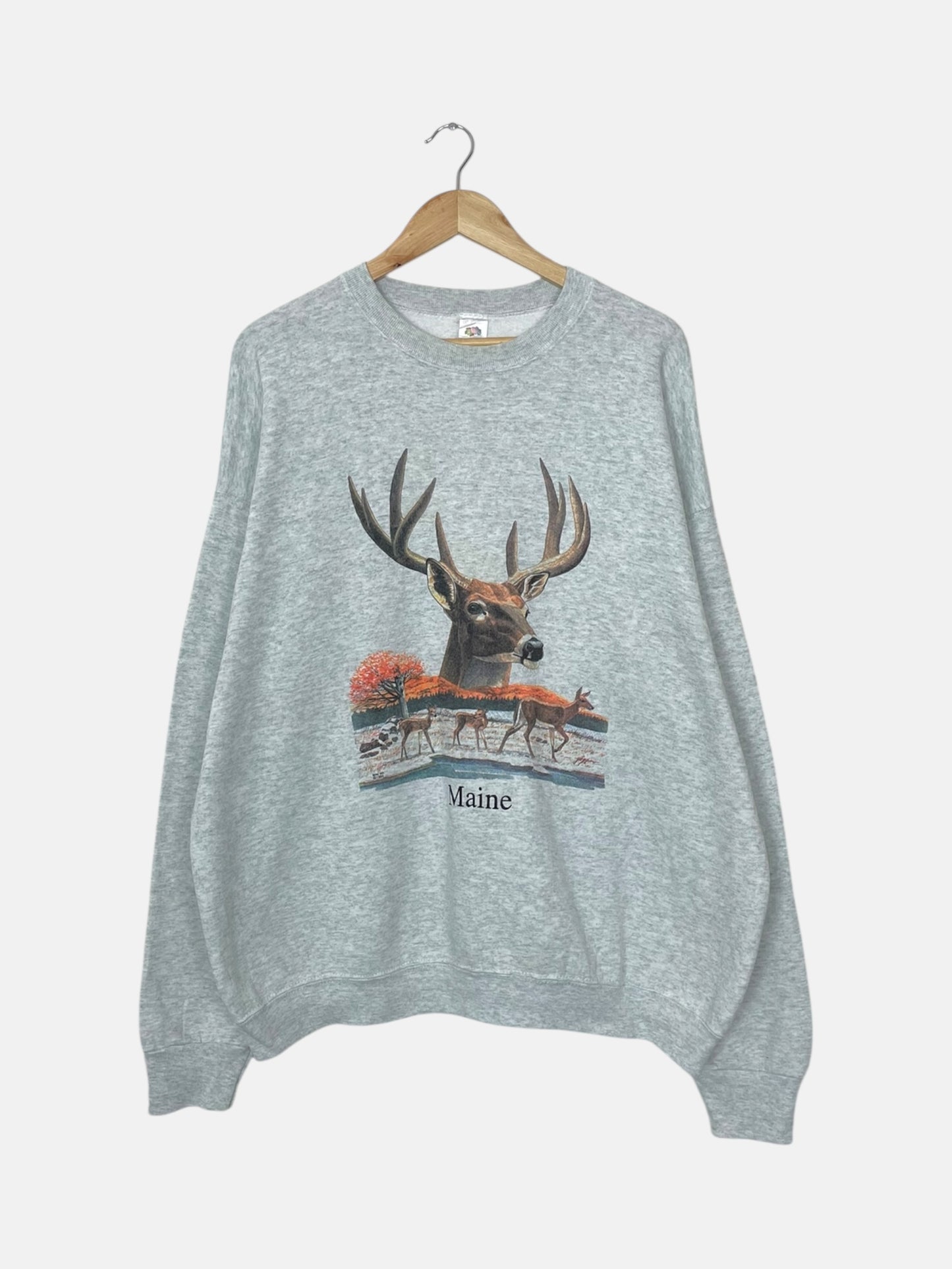 90's Maine Vintage Sweatshirt Size 2XL