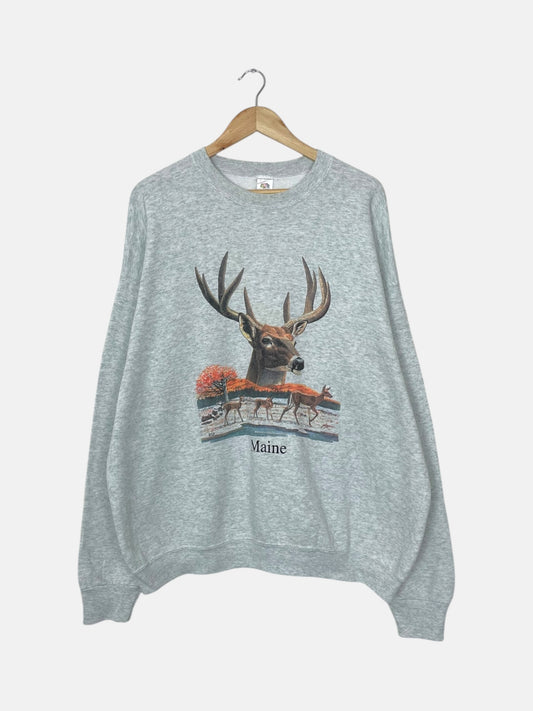 90's Maine Vintage Sweatshirt Size 2XL