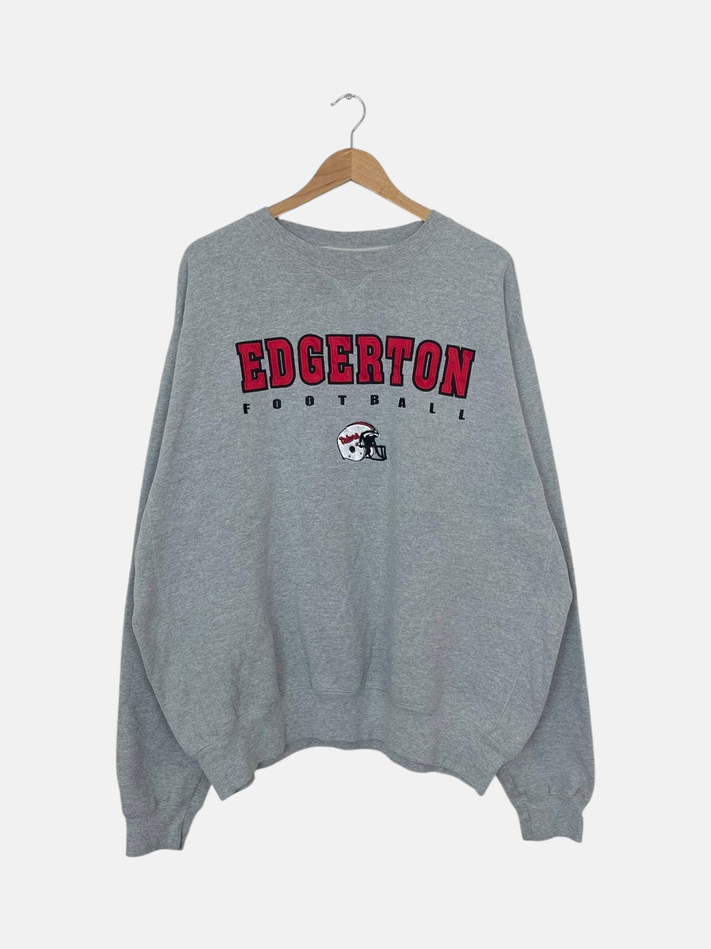 90's Edgerton Football Embroidered Vintage Sweatshirt Size XL-2XL
