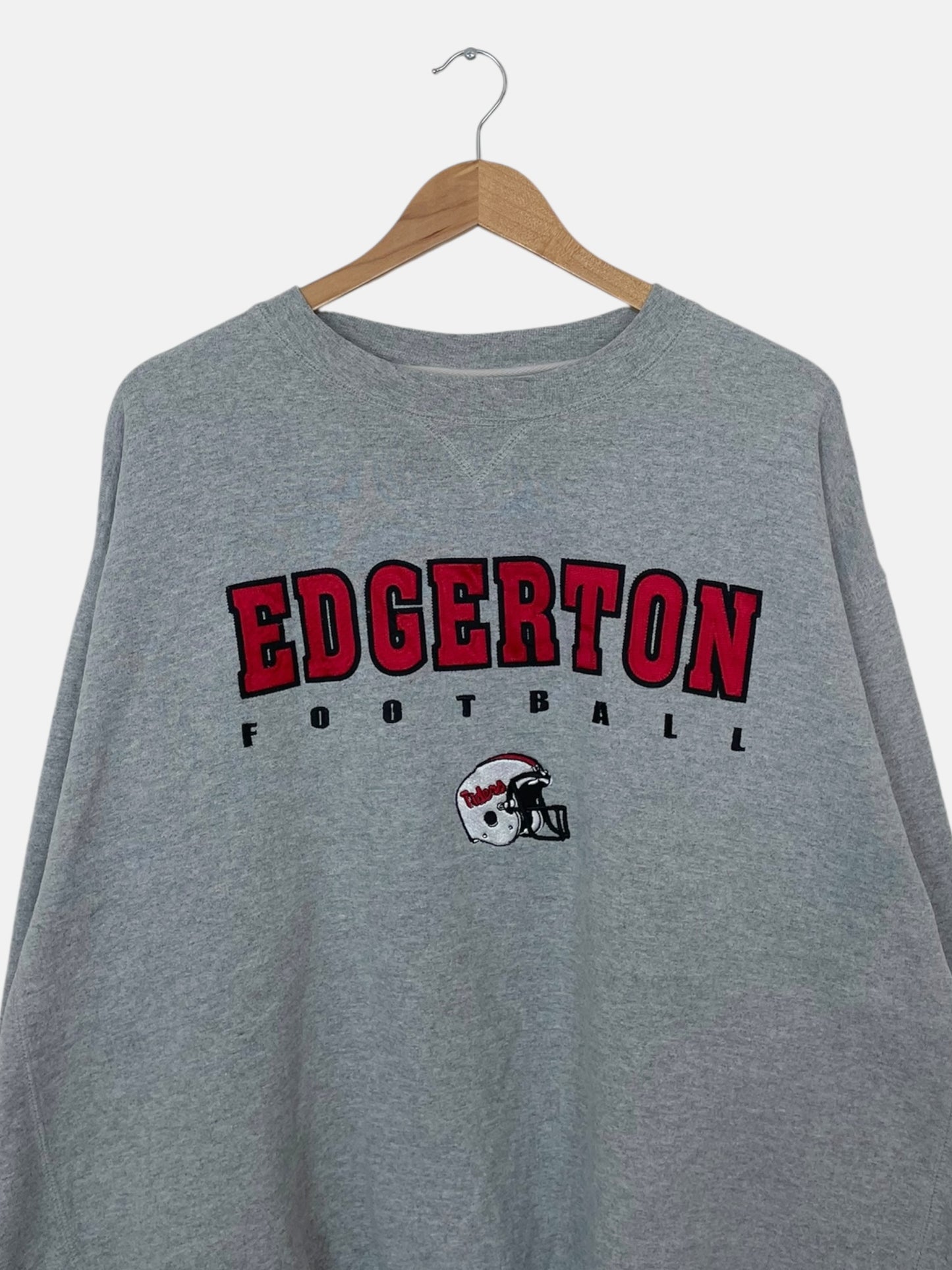 90's Edgerton Football Embroidered Vintage Sweatshirt Size XL-2XL