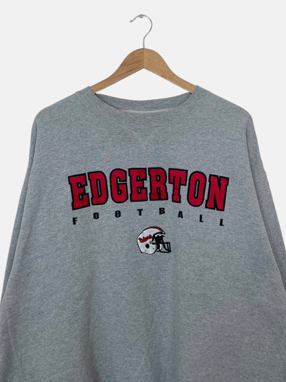 90's Edgerton Football Embroidered Vintage Sweatshirt Size XL-2XL