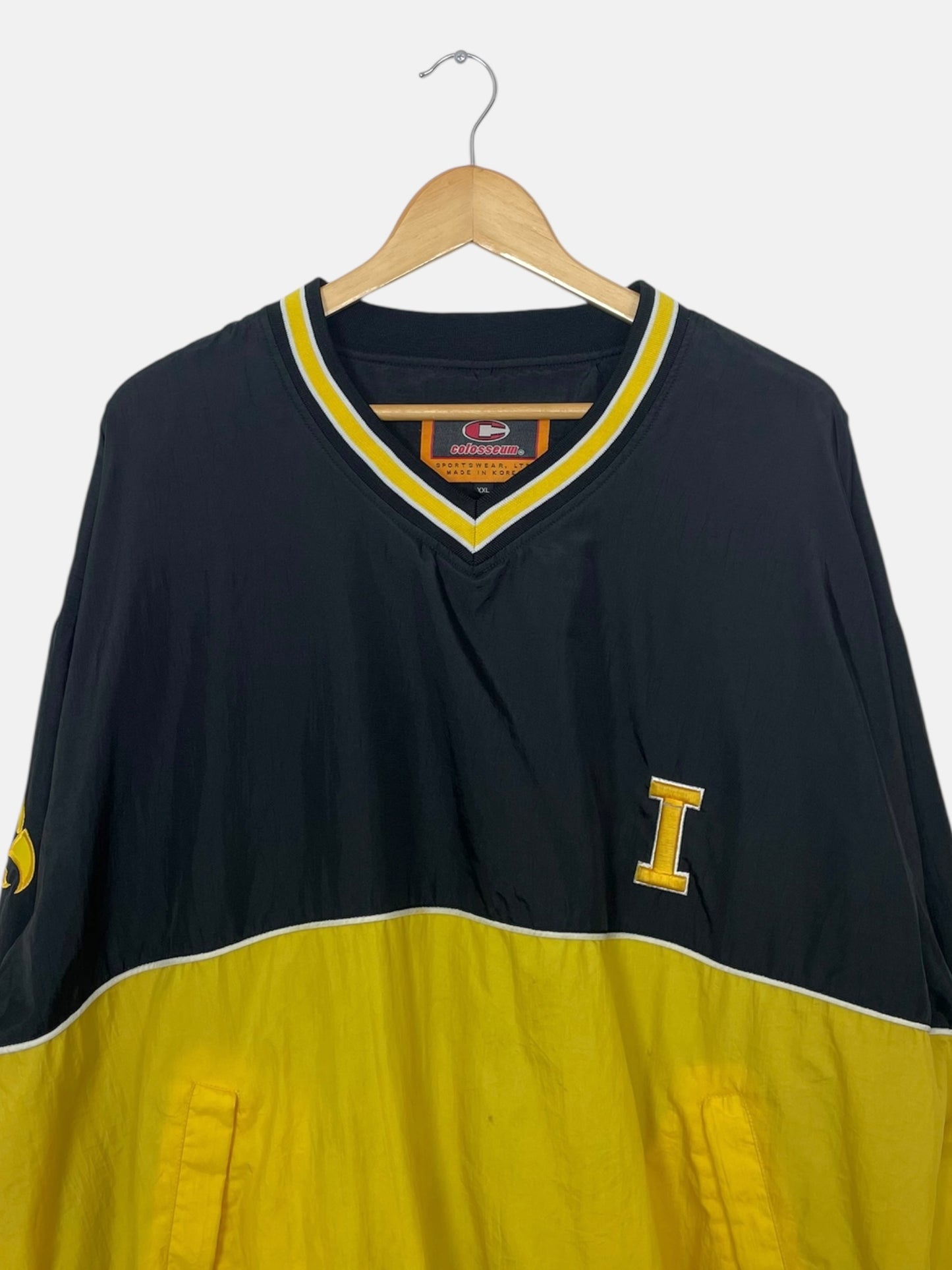 90's Iowa Hawkeyes Embroidered Vintage Pull-over Jacket Size 2XL