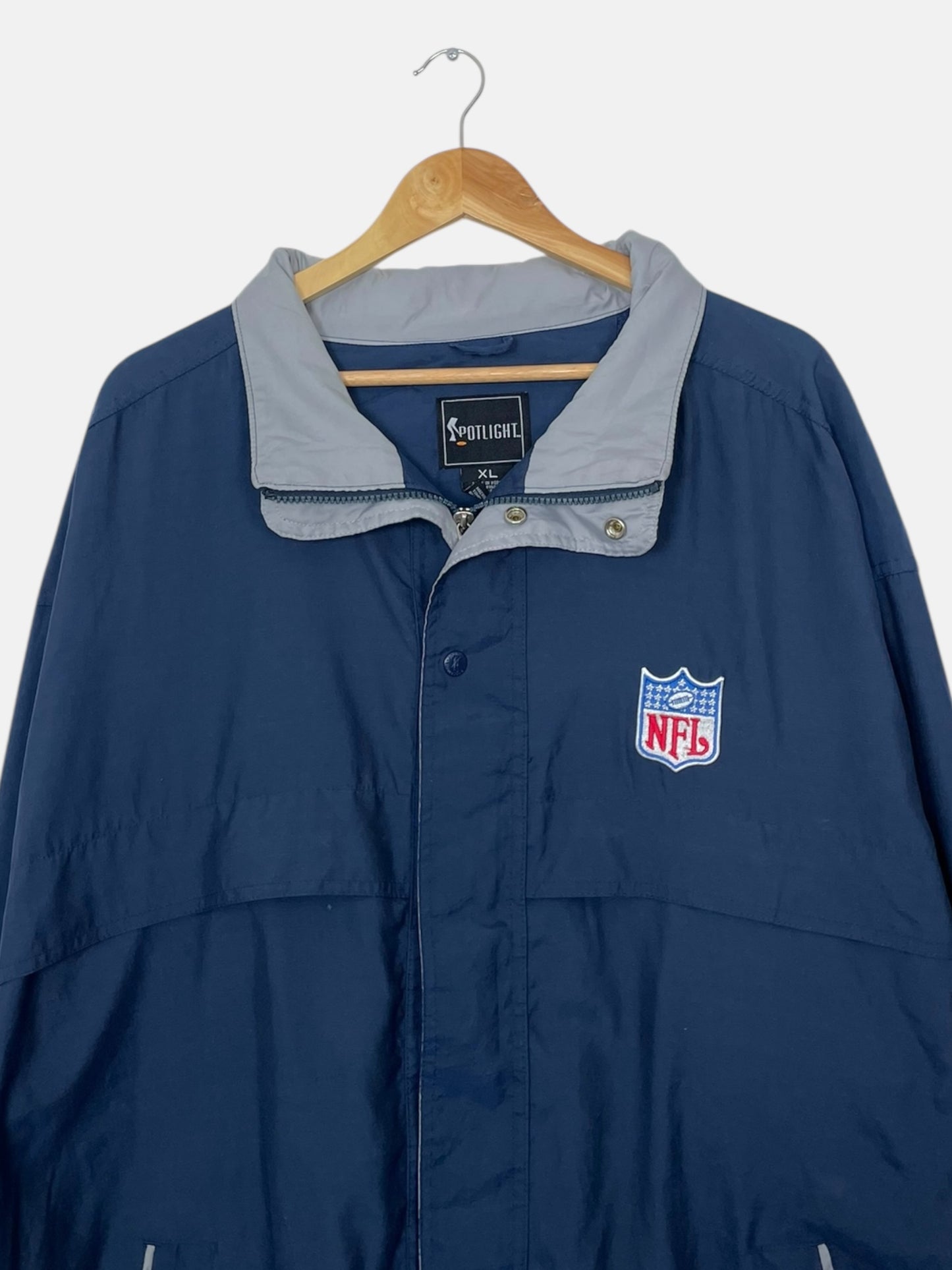 90's NFL Embroidered Vintage Hooded Jacket Size 2XL