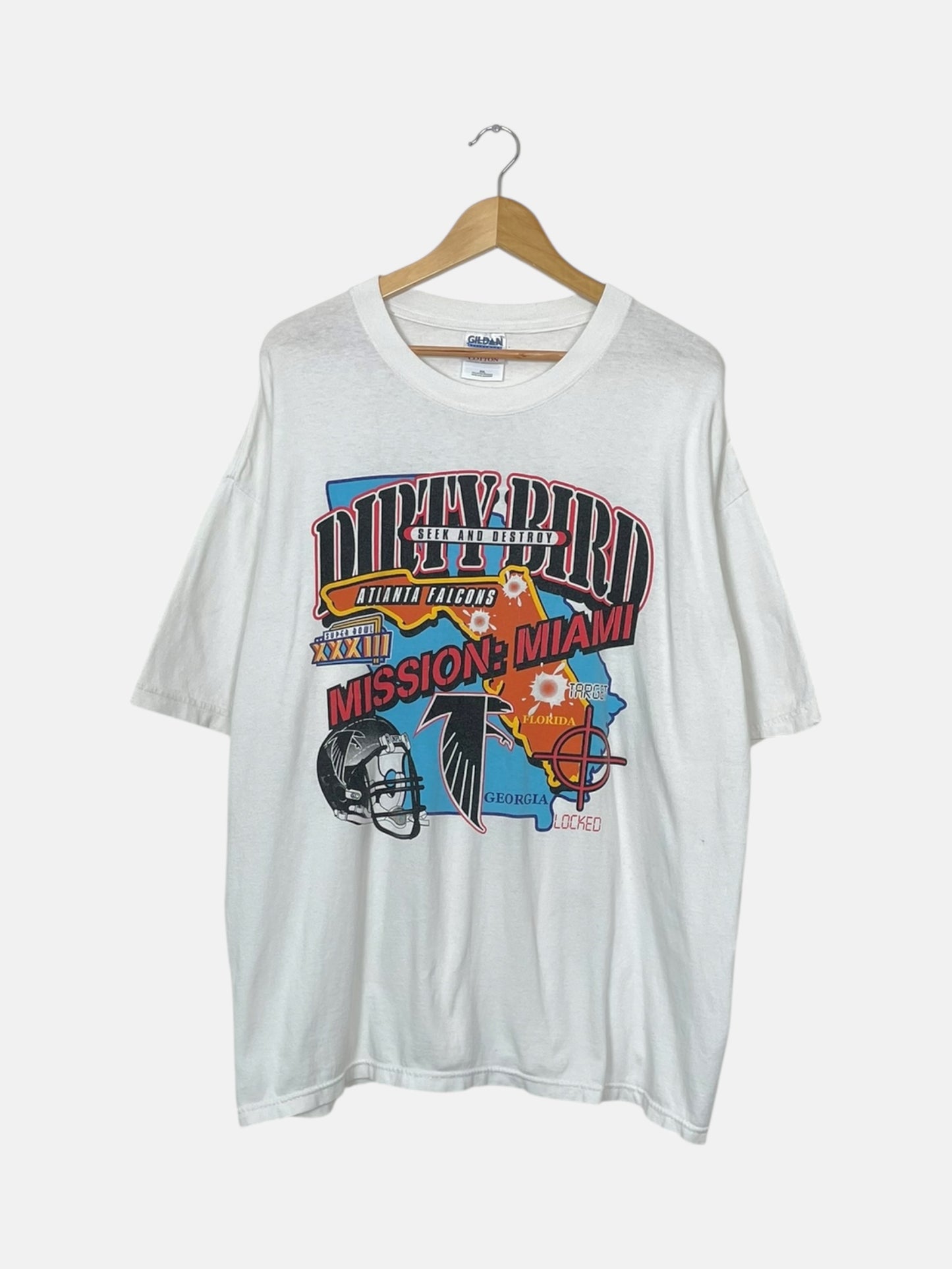 90's Atlanta Falcons Super Bowl Vintage T-Shirt Size 2XL