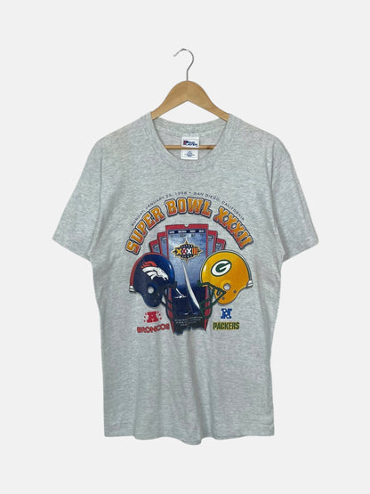 90's Broncos vs Packers Vintage T-Shirt Size S-M