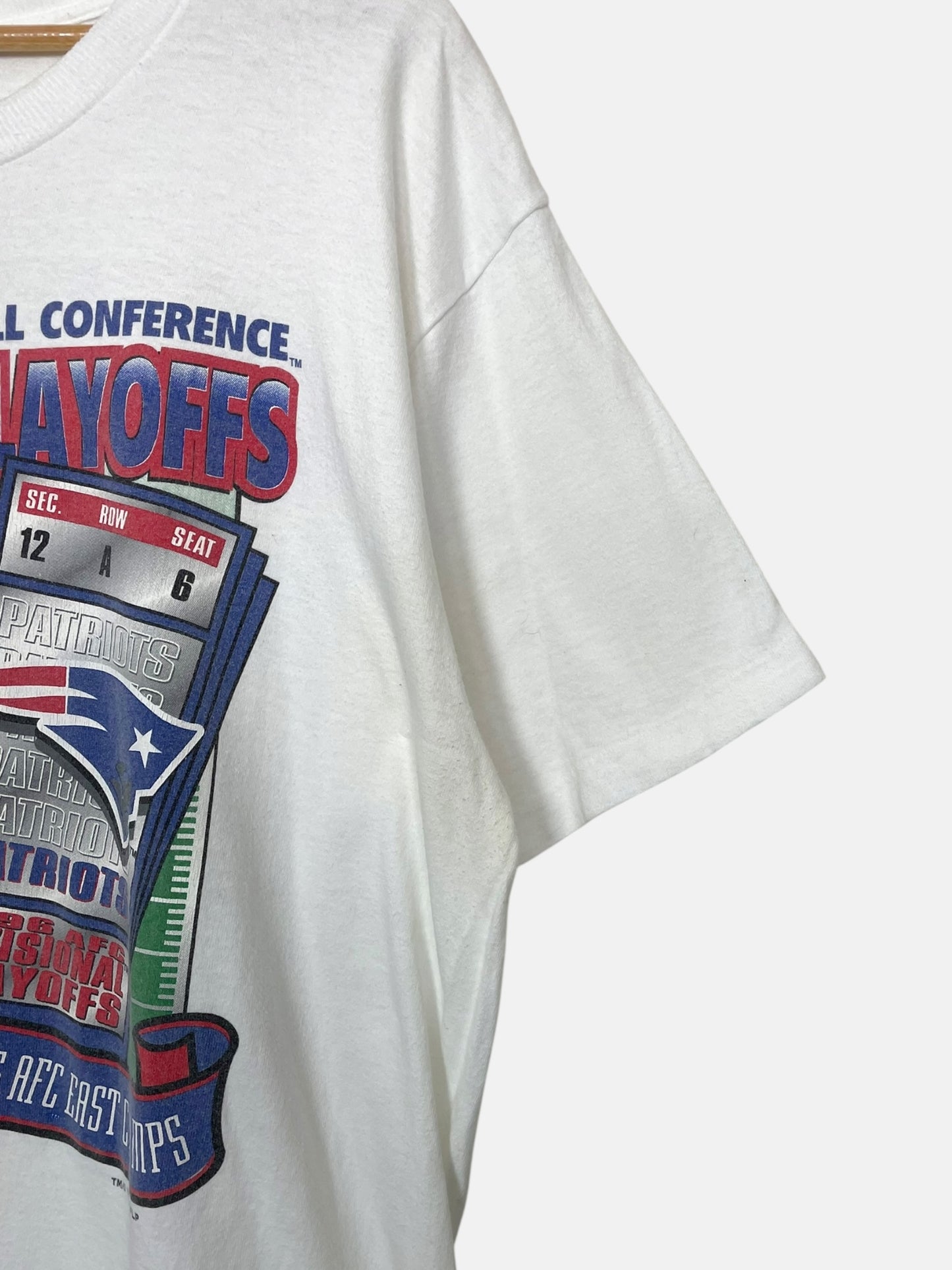 90's Steelers vs Patriots Vintage T-Shirt Size L