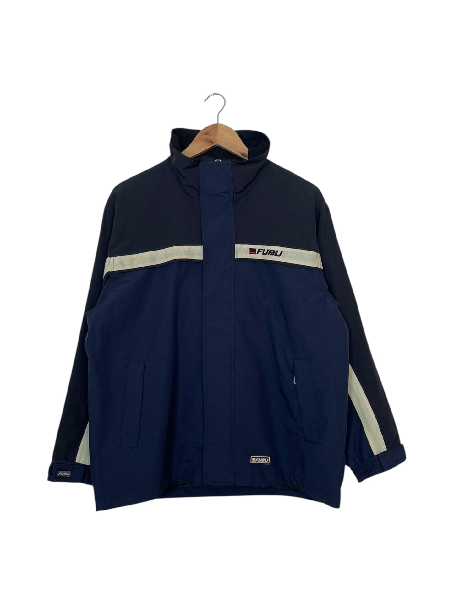 90's Fubu Embroidered Vintage Hooded Jacket Size L