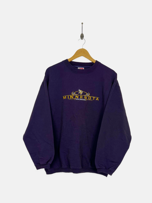 90's Minnesota Vikings NFL Embroidered Vintage Sweatshirt Size M