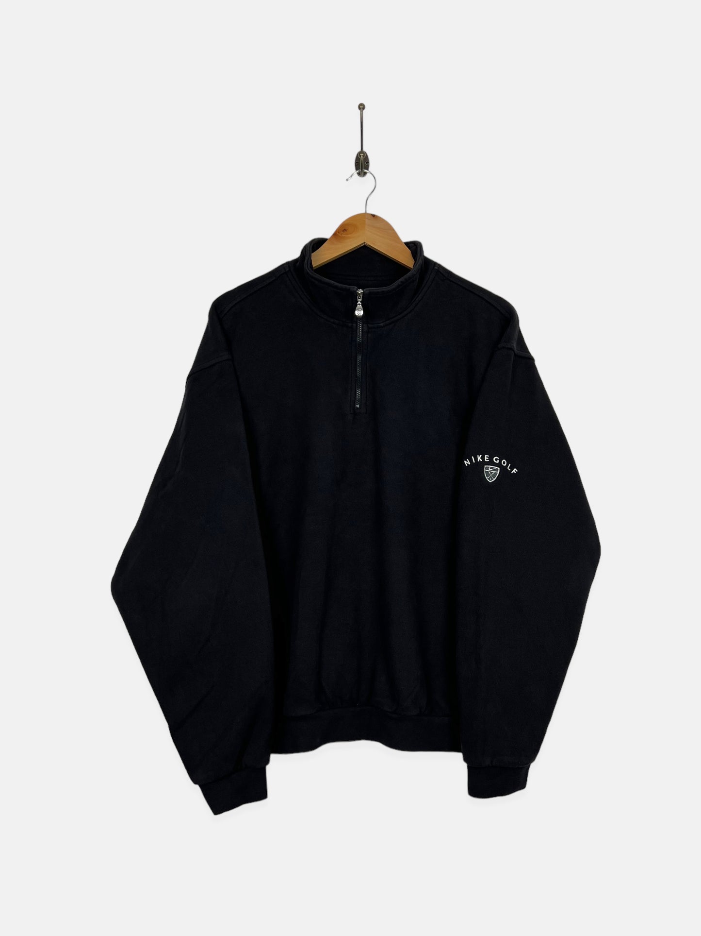 90's Nike Golf Embroidered Vintage Quarterzip Sweatshirt Size M-L