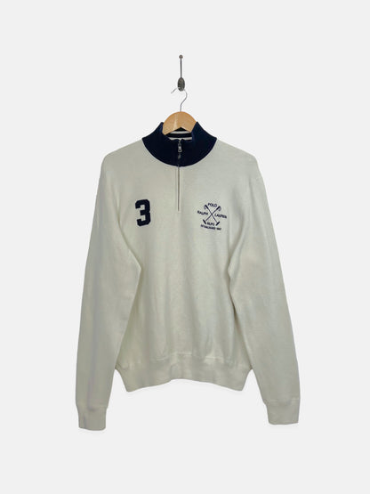 90's Ralph Lauren Embroidered Vintage Quarterzip Sweatshirt Size M