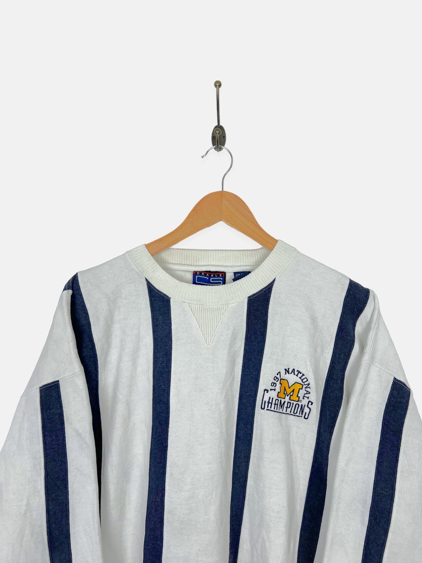 1997 Michigan Wolverines Embroidered Vintage Sweatshirt Size L
